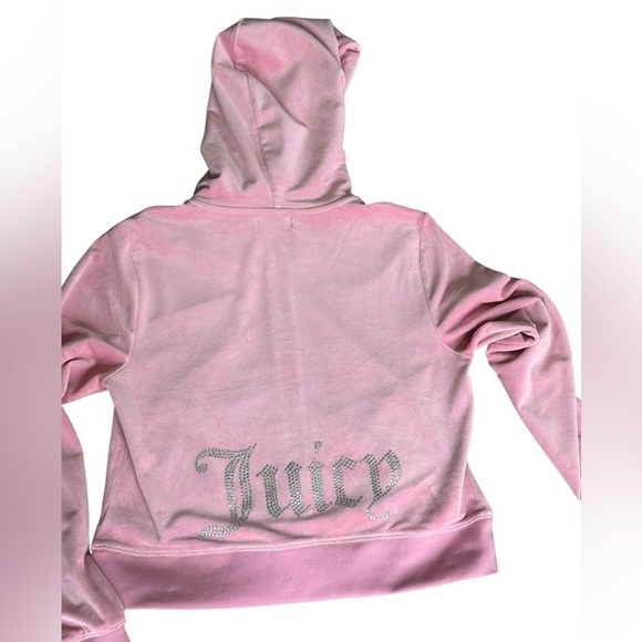 COUTURE STORE Luxury Set Juicy Couture OG Bling Velour Tracksuit Sz L A286 - Picture 6 of 10